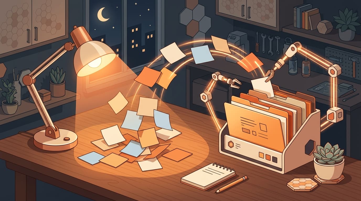 Mon récap nocturne : comment un agent range mes notes à 5h du matin pendant que je dors